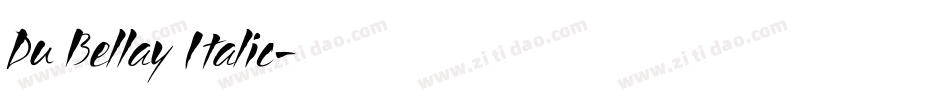 Du Bellay Italic字体转换